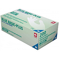 Рукавички нітрилові без пудри №200 BLUE BASIC PLUS 1319