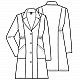 Халат медицинский, 86см Dickies 84402-DWHZ