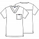 Мужской топ с V-образной горловиной Cherokee Workwear 4789-WHTW